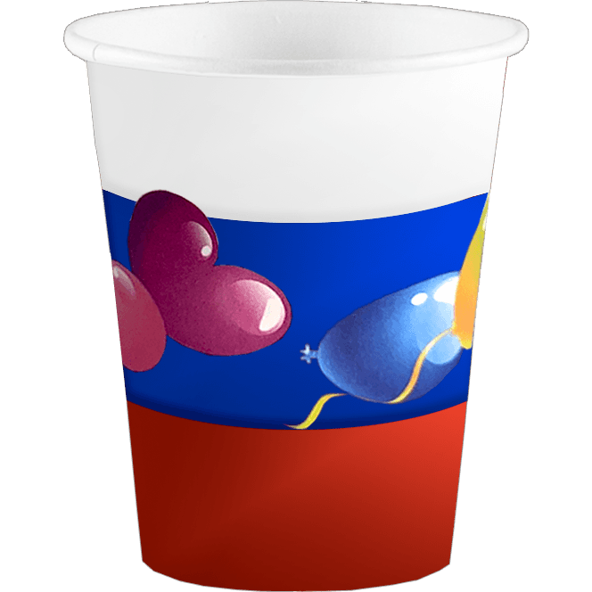Набор бумажных стаканов 250 мл "Детская" D-80 мм (6 шт.упак)