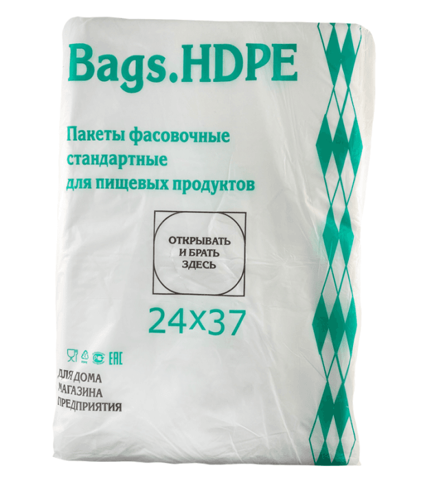 Фасовочные пакеты 24*37 см, 8 мкм (800 шт.упак) Оптима КОТ