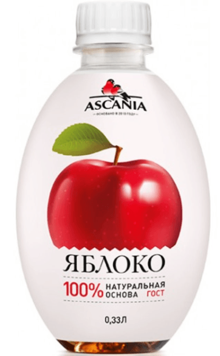 Лимонад 0,33 л "Ascania" ПЭТ Безалкольный напиток, Яблоко Лимонад 0,33 л "Ascania" ПЭТ Безалкольный напиток, Яблоко