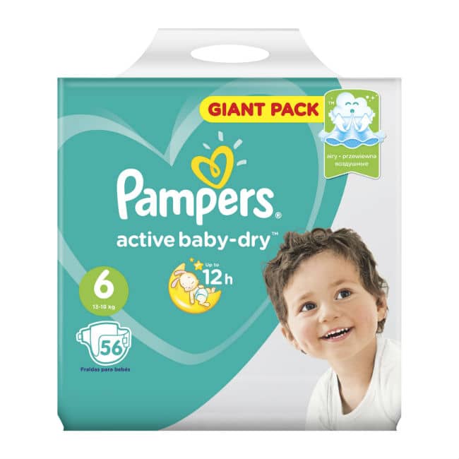 Подгузники "Рampers Active Baby Extra 6" 13-18 кг/56 шт. Подгузники "Рampers Active Baby Extra 6" 13-18 кг/56 шт.
