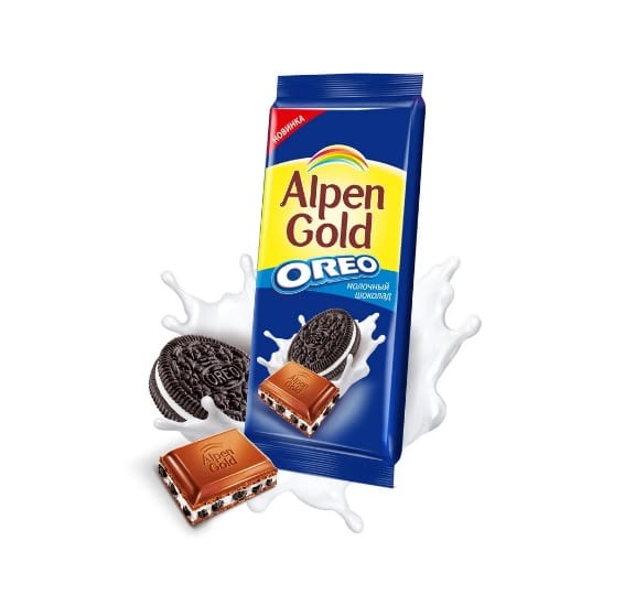 Шоколад "Alpen Gold" 85г, Орео-ваниль Шоколад "Alpen Gold" 85г, Орео-ваниль