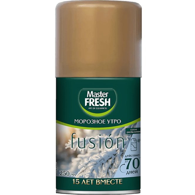 Освежитель воздуха 250 мл "Master FRESH GOLD" сменный баллон, Морозное утро Освежитель воздуха 250 мл "Master FRESH GOLD" сменный баллон, Морозное утро