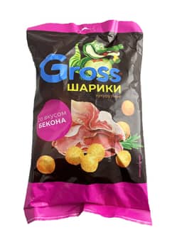 Шарики кукурузные "Gross" 60г, Бекон Шарики кукурузные "Gross" 60г, Бекон