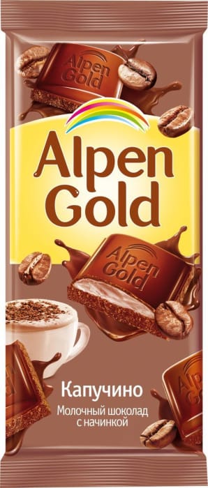 Шоколад "Alpen Gold" 80 г, капучино Шоколад "Alpen Gold" 80 г, капучино
