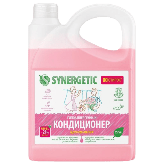 Кондиционер-ополаскиватель для белья 2,75 л SYNERGETIC Аромамагия Кондиционер-ополаскиватель для белья 2,75 л SYNERGETIC Аромамагия