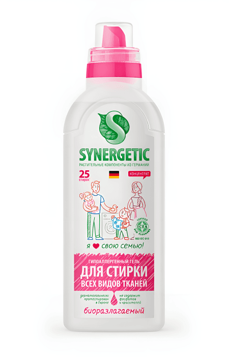 Гель для стирки 1 л SYNERGETIC концентрированный, универсальный Гель для стирки 1 л SYNERGETIC концентрированный, универсальный