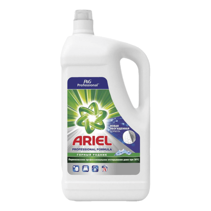 Гель для стирки белья 4,94 л "ARIEL", Горный родник Гель для стирки белья 4,94 л "ARIEL", Горный родник