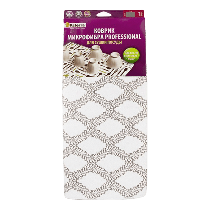 Коврик из микрофибры для сушки посуды,38*51см, PATERRA Коврик из микрофибры для сушки посуды,38*51см, PATERRA